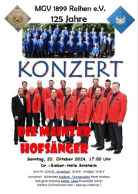 Konzert mit den Mainzer Hofsängern - Plakat